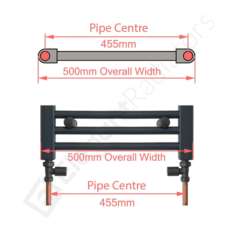 1600x500mm Heated Flat or Curved Towel Radiator Chrome