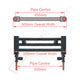 1744x500mm Straight Heated Towel Radiator Chrome 25mm Tubes