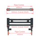 1000x500mm Straight Anthracite Sand Grey Towel Rail Central