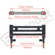 1400x450mm Heated Straight Towel Rail Radiator Chrome