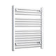 800x650mm Heated Straight Towel Radiator Chrome