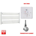 600x1300mm Pre-Filled Electric Heated Towel Radiator Straight Chrome
