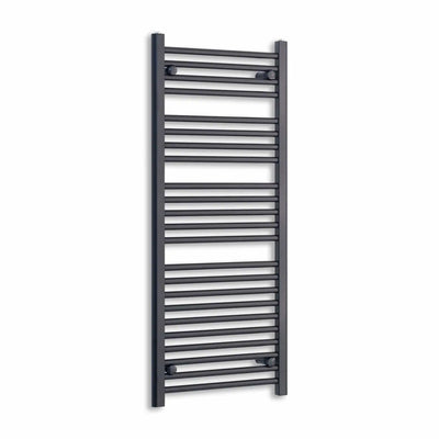 1200x550mm Wide Flat Black Towel Radiator | Elegant Radiator