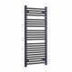1200x550mm Wide Flat Black Towel Radiator | Elegant Radiator