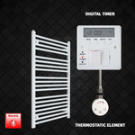 1000x700mm Pre-Filled Electric Heated Towel Rail White
