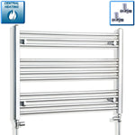 600x750mm Heated Straight Towel Rail Radiator Chrome