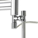 1400x200mm Chrome Dual Fuel Flat Heated Towel Rail Radiator