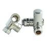 Chrome Dual Fuel Ready Corner Valve for Towel Rail Radiator Pair