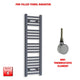 1000x300mm Flat Anthracite Pre Filled Electric Towel Rail