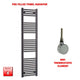 1600x450mm Flat Black Pre Filled Electric Towel Rail HTR
