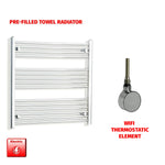 800x750mm Pre-Filled Electric Heated Towel Rail Chrome