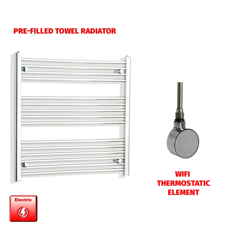 800x750mm Pre-Filled Electric Heated Towel Rail Chrome