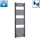 1800x550mm Wide Flat Black Towel Radiator | Elegant Radiator