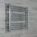 600 mm High x 700 mm Wide Heated Curved Towel Radiator Chrome