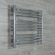 600 mm High x 700 mm Wide Heated Curved Towel Radiator Chrome