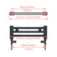 1000x200mm Chrome Dual Fuel Flat Heated Towel Rail Radiator