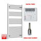 1200x650mm Pre-Filled Electric Heated Towel Rail Chrome