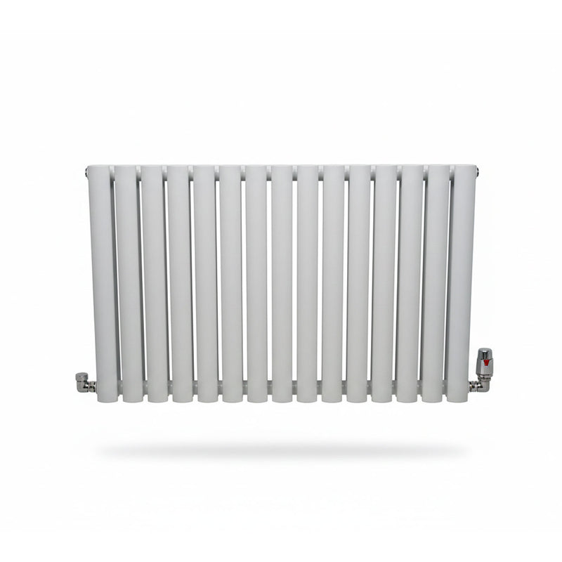 600mm Single Radiator Elegant Rondy 600mm White Horizontal Panel Radiator