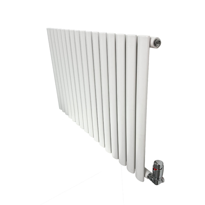 600mm Single Radiator Elegant Rondy 600mm White Horizontal Panel Radiator