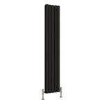 Elegant Flatty Black Vertical Panel Radiator Double Panel 1800 x 350 mm