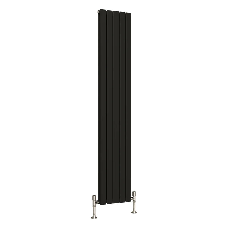 Elegant Flatty Black Vertical Panel Radiator Double Panel 1800 x 350 mm