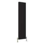 Elegant Flatty Black Vertical Panel Radiator Double Panel 1800 x 420 mm