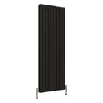 Elegant Flatty Black Vertical Panel Radiator Double Panel 1800 x 630 mm