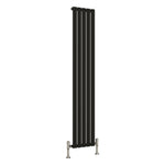 Elegant Flatty Black Vertical Panel Radiator Single Panel 1800 x 350 mm