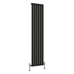 Elegant Flatty Black Vertical Panel Radiator Single Panel 1800 x 420 mm
