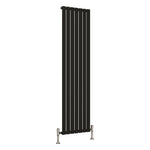Elegant Flatty Black Vertical Panel Radiator Single Panel 1800 x 490 mm