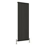 Elegant Flatty Black Vertical Panel Radiator Single Panel 1800 x 630 mm