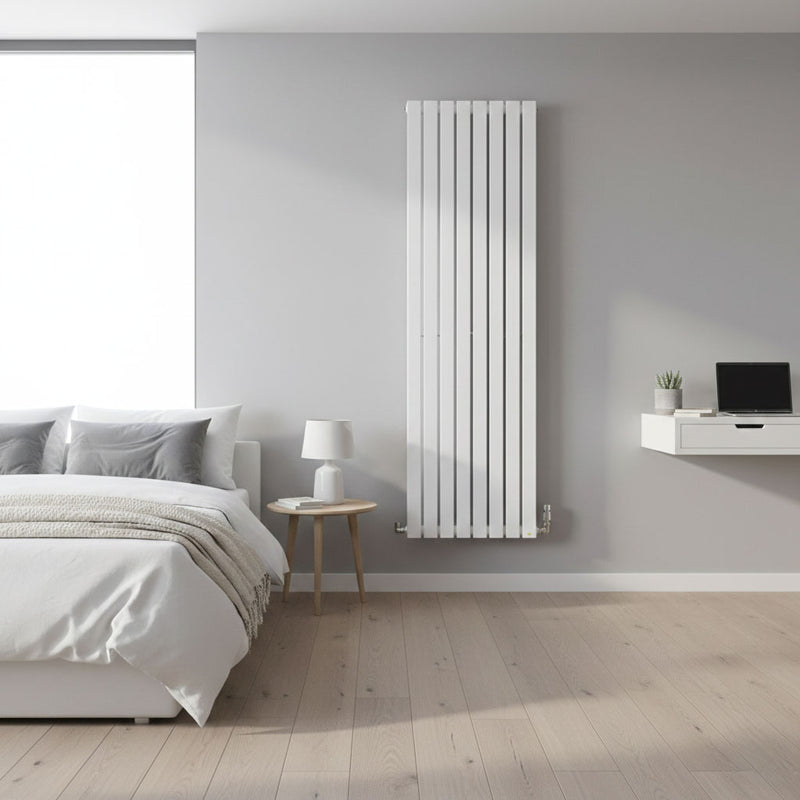 Elegant Flatty White Vertical Column Panel Radiator – Single/Double