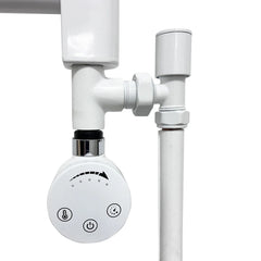 400 x 300 White Dual Fuel Flat Heated Towel Rail Radiator