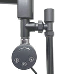 Matt Black Dual Fuel Heated Towel Rail 1200 x 400mm