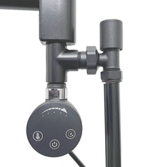 800 x 400 Anthracite Dual Fuel Flat Heated Towel Rail Radiator