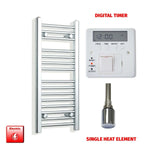 800x300mm Pre Filled Electric Towel Rail Straight Chrome