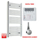 1100x500mm Pre-Filled Electric Heated Towel Rail Chrome