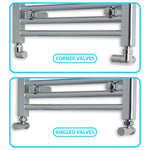 800 mm High 300 mm Wide Chrome Towel Rail Central Heating
