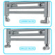 800 mm High 300 mm Wide Chrome Towel Rail Central Heating