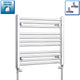600 mm High x 600 mm Wide Heated Curved Towel Rail Chrome