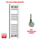 800x200mm Pre Filled Electric Towel Rail Straight Chrome