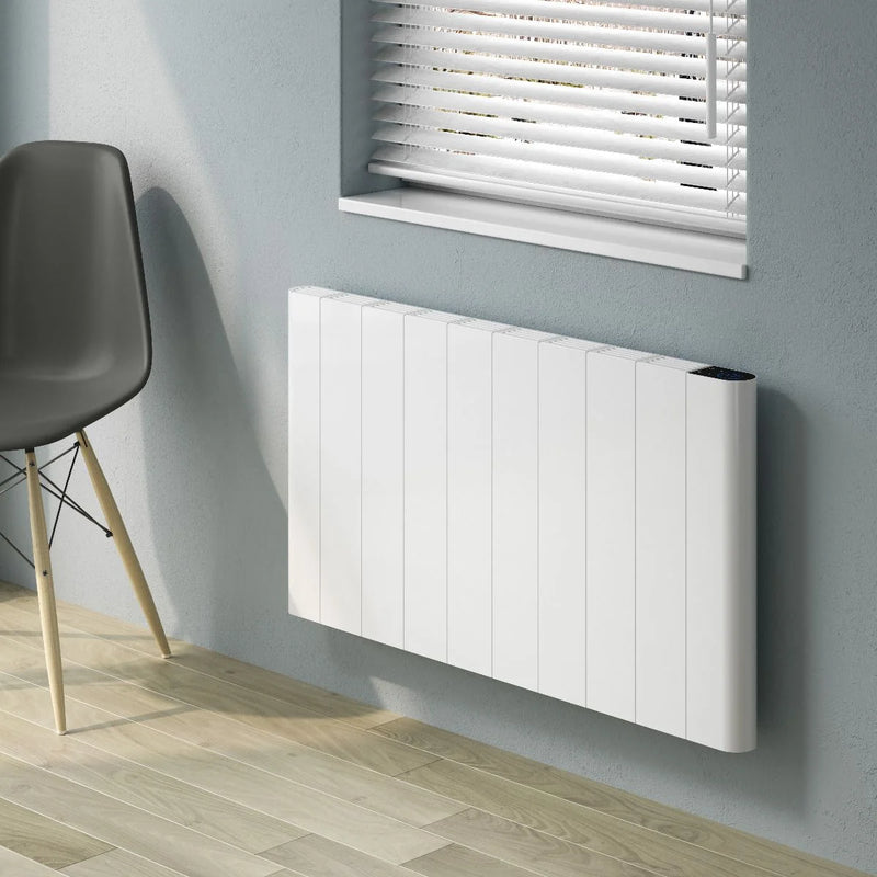 Reina Maia Horizontal Dry Electric Heated White Designer Radiator