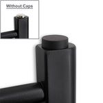 Matt Black Cover Caps For Towel Radiator Bleed - side view