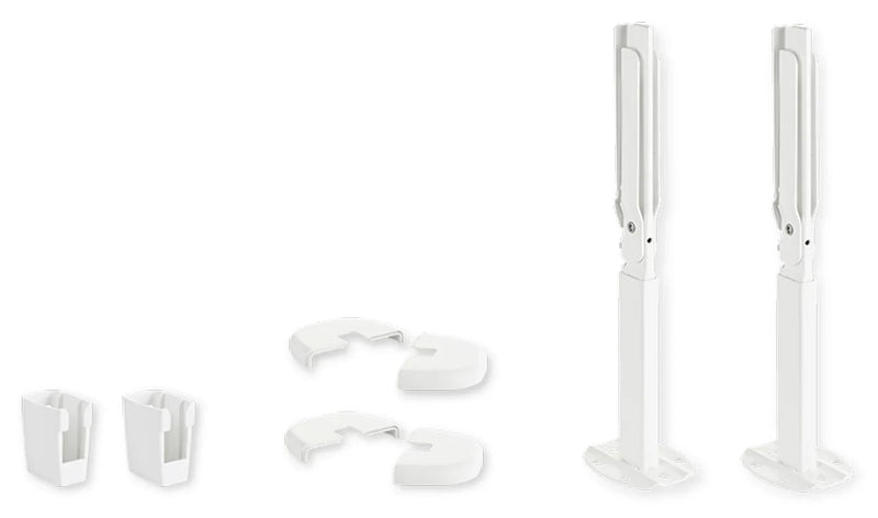 PK1 floor brackets pair: 2 x PK1, 2 x QKK clips and 2 x QKF floor covers
