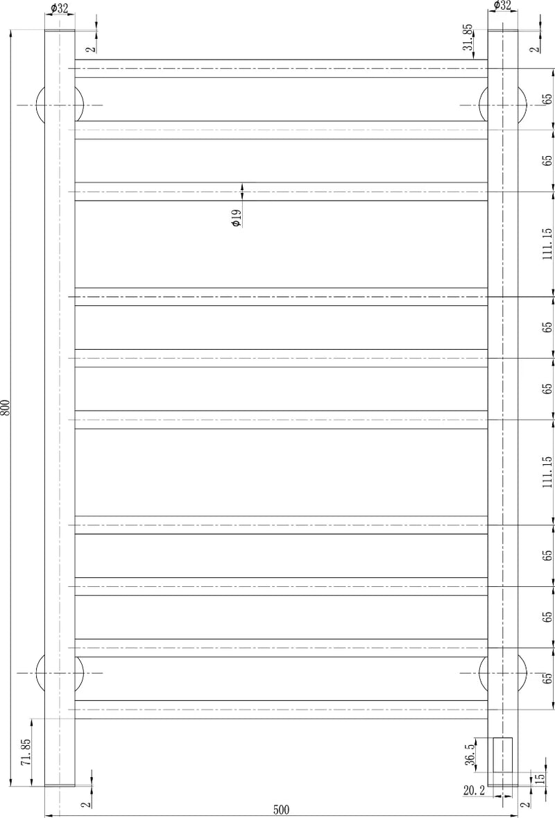 Reina Arnage Dry Electric Heated Towel Rail Designer Radiator