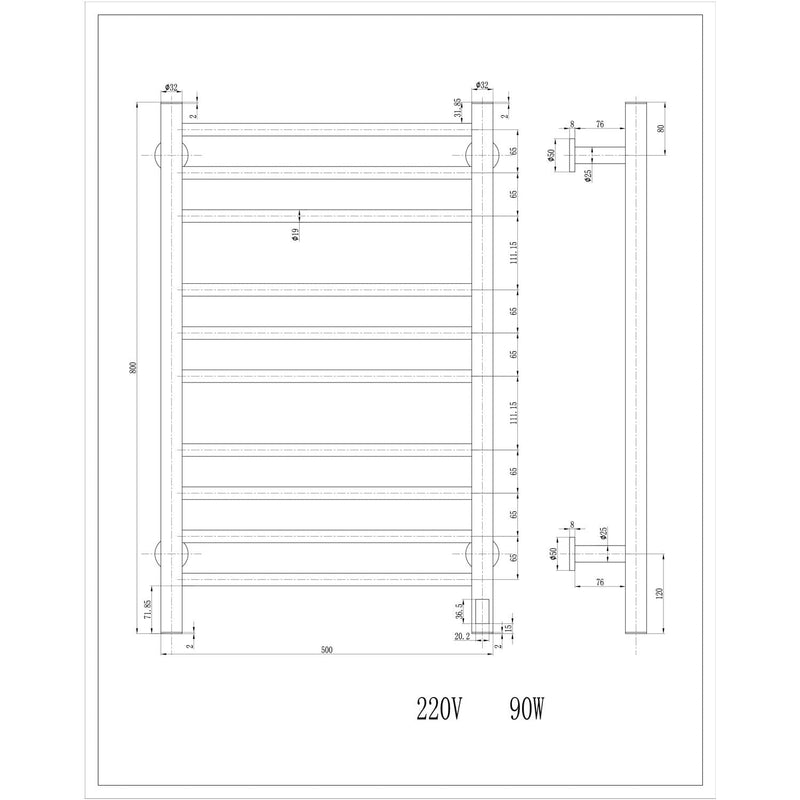 Reina Arnage Dry Electric Heated Towel Rail Designer Radiator