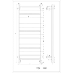 Reina Arnage Dry Electric Heated Towel Rail Designer Radiator