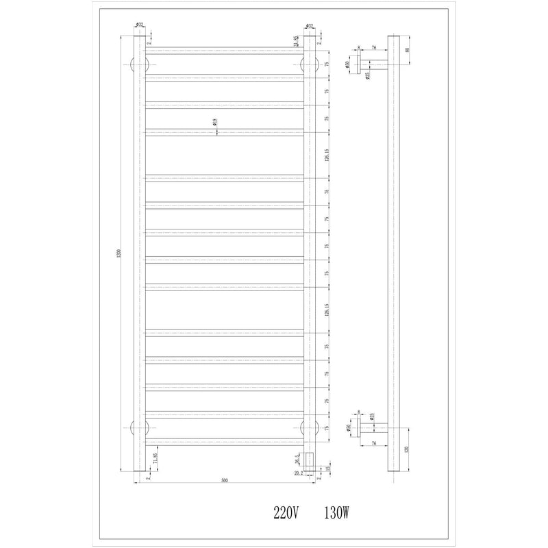 Reina Arnage Dry Electric Heated Towel Rail Designer Radiator