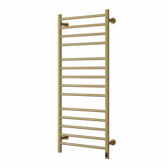 Brushed Brass / 1200 x 500 mm Reina Arnage Dry Electric Heated Towel Rail Designer Radiator