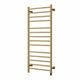Brushed Brass / 1200 x 500 mm Reina Arnage Dry Electric Heated Towel Rail Designer Radiator